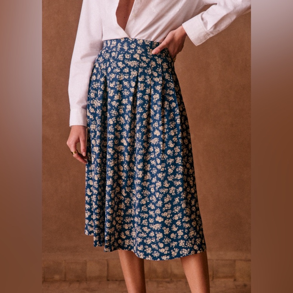 Sézane Alicia Skirt in Cara Print FR 42 / US 10